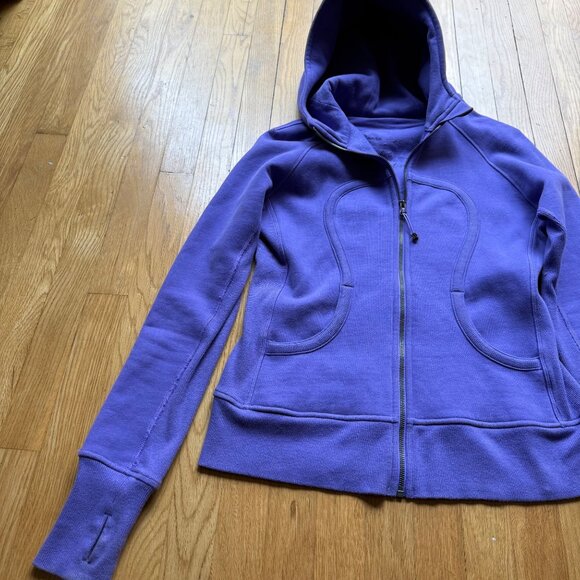 Lululemon Size 10 Purple Rocksteady Pigeon Scuba Hoodie Full-Zip Fleece Jacket - Picture 14 of 16